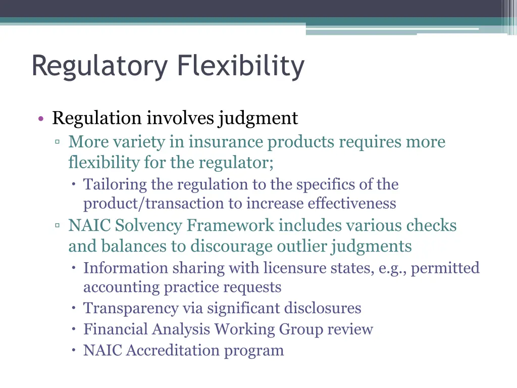 regulatory flexibility