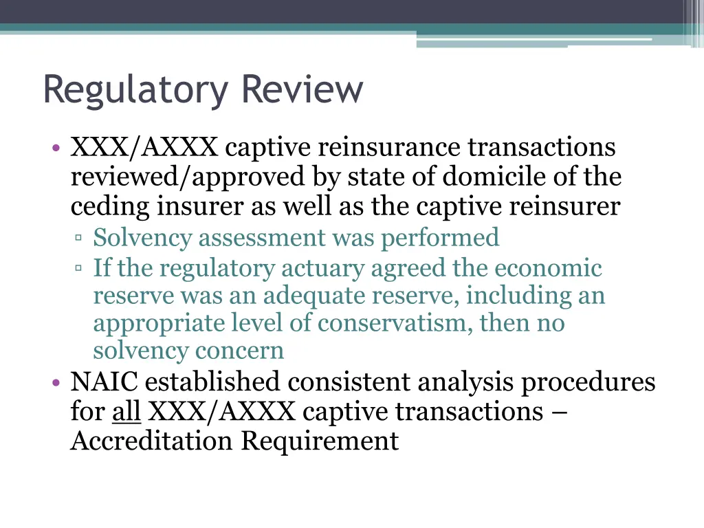 regulatory review