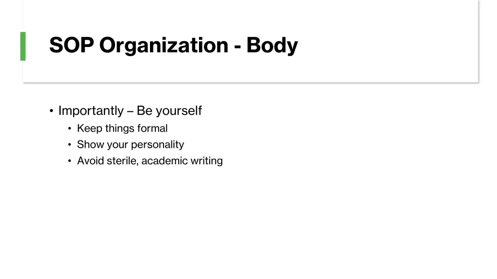 sop organization body 1