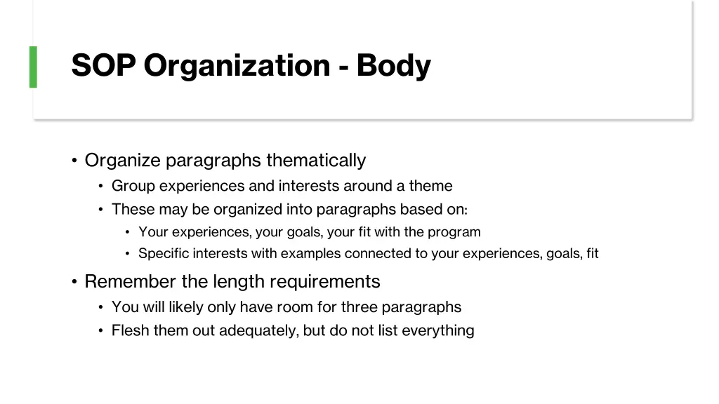 sop organization body