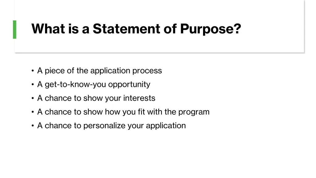 what is a statement of purpose