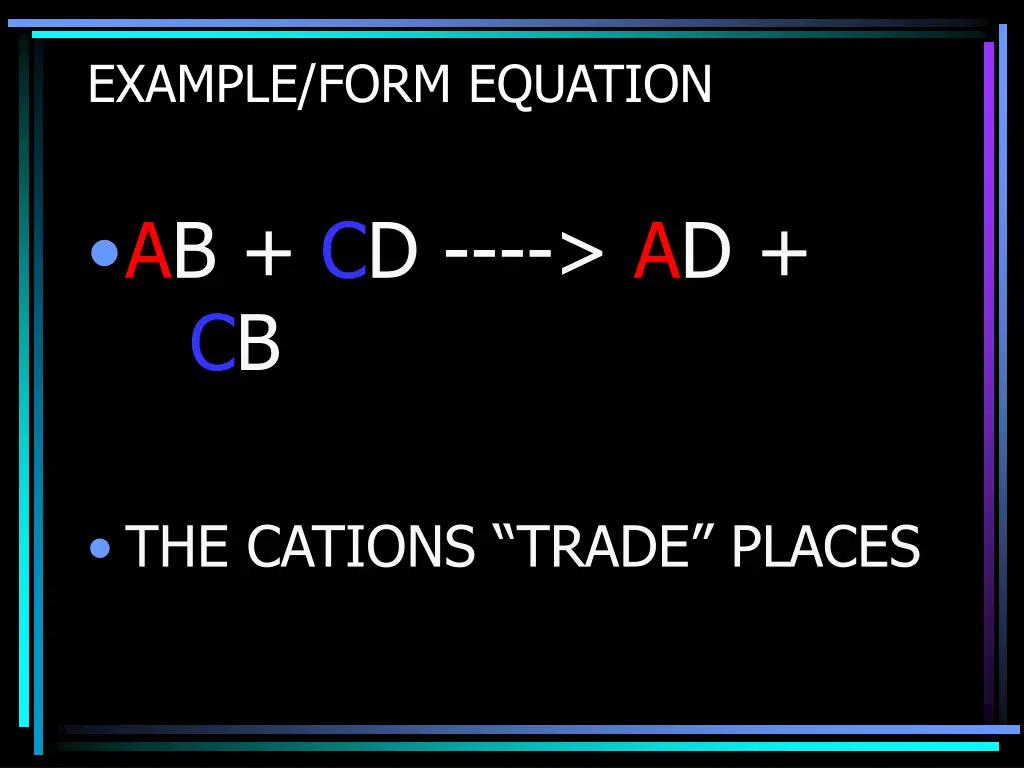 example form equation