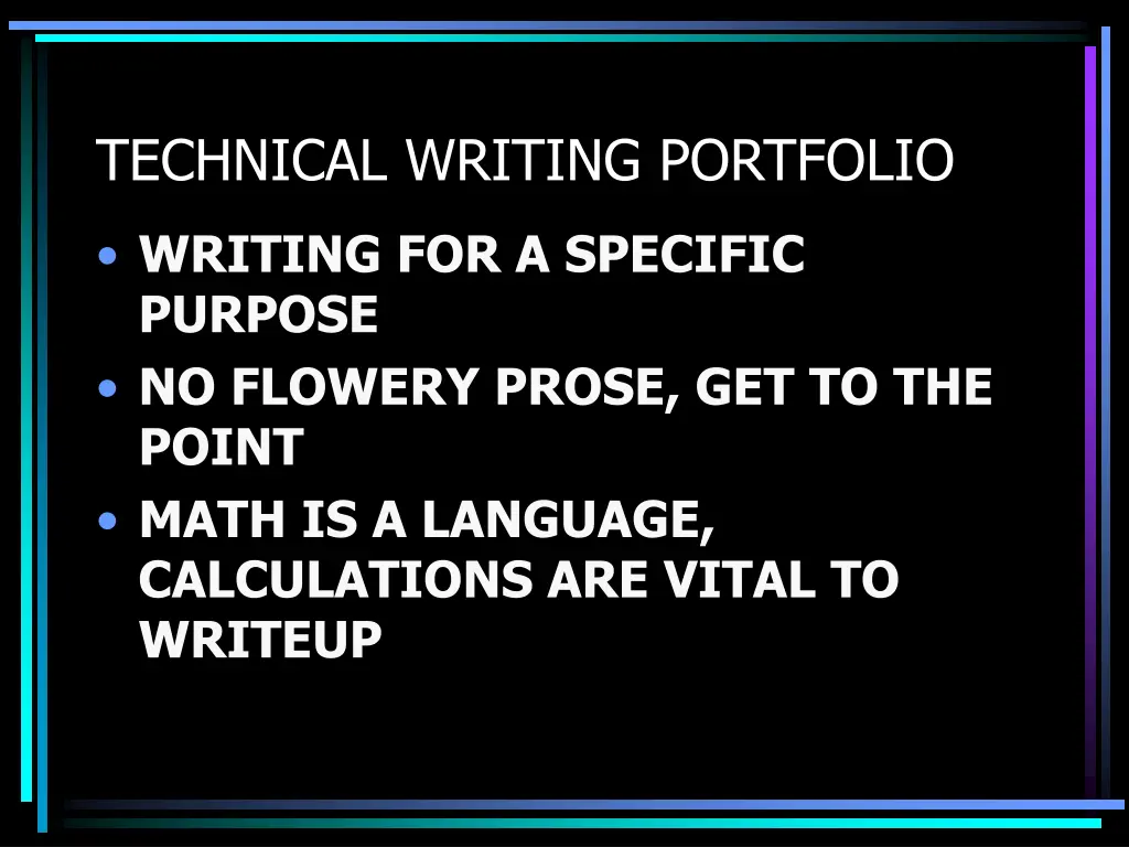 technical writing portfolio