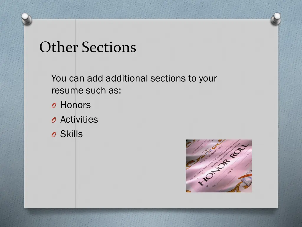 other sections