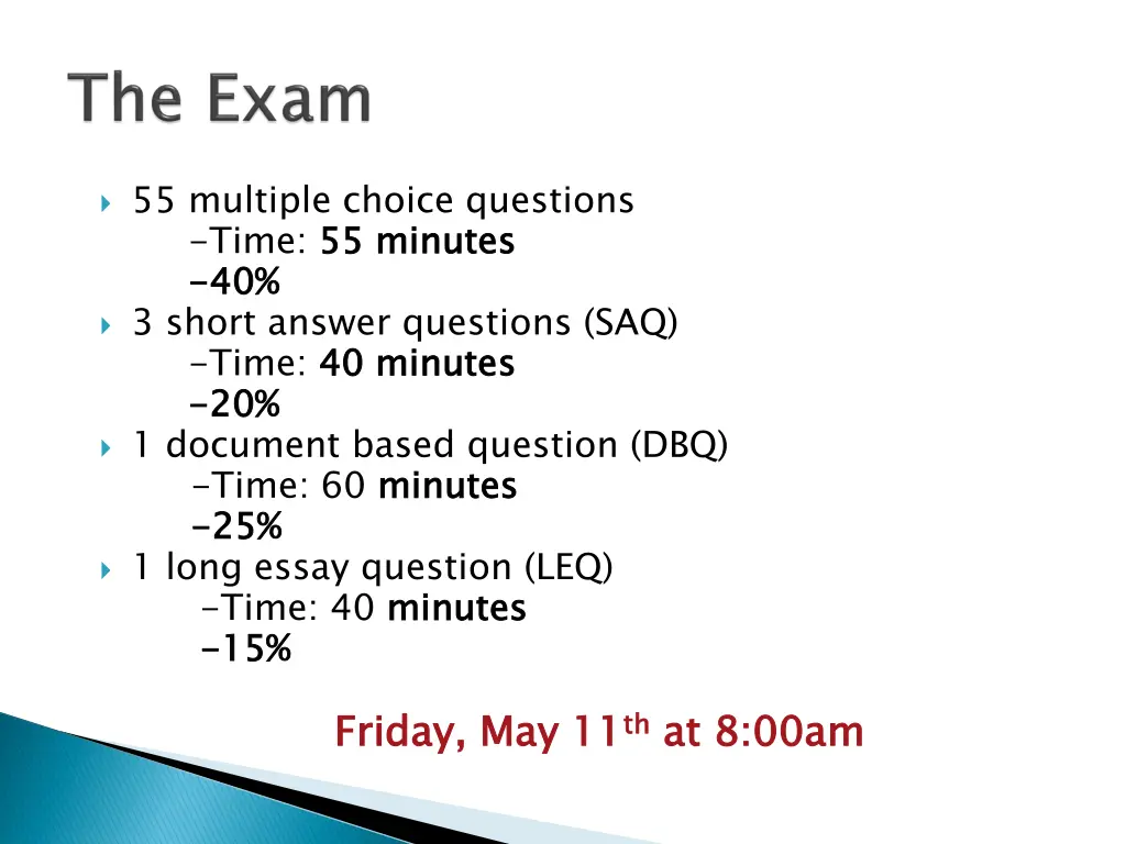 55 multiple choice questions time 55 minutes