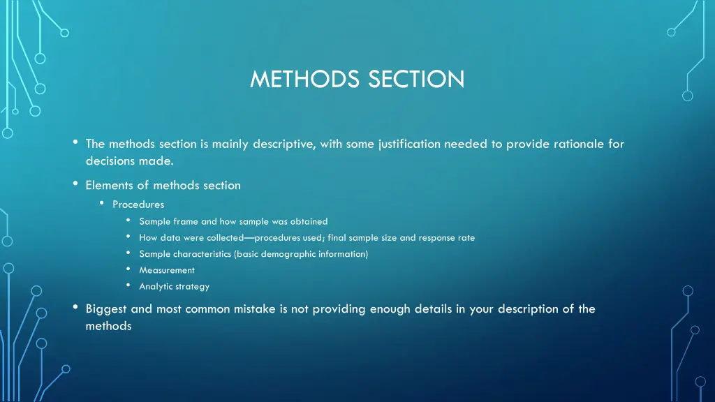 methods section