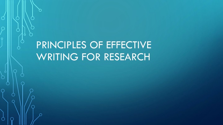 principles of effective writing for research