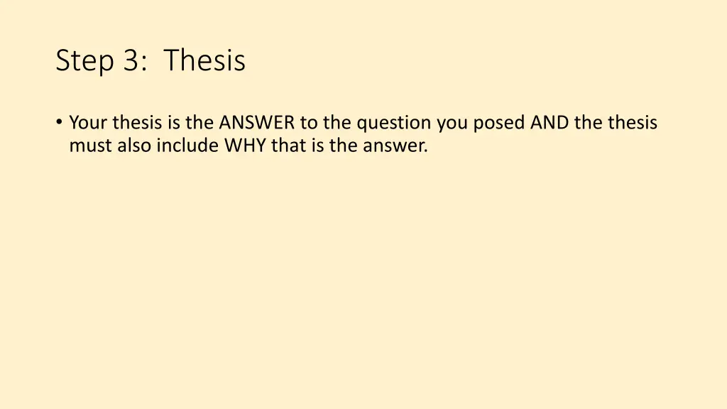 step 3 thesis