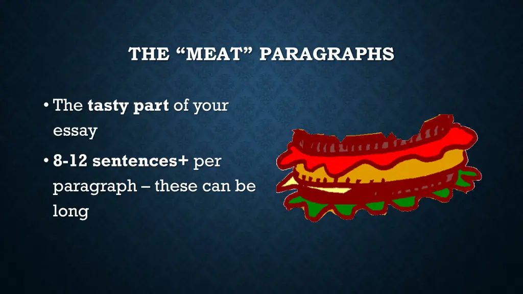 the meat paragraphs