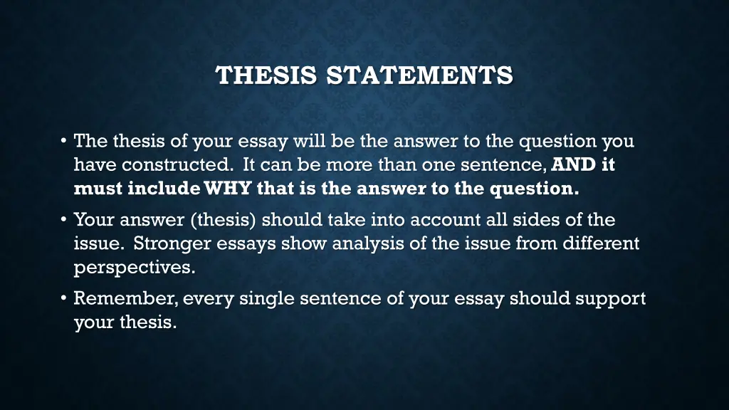 thesis statements