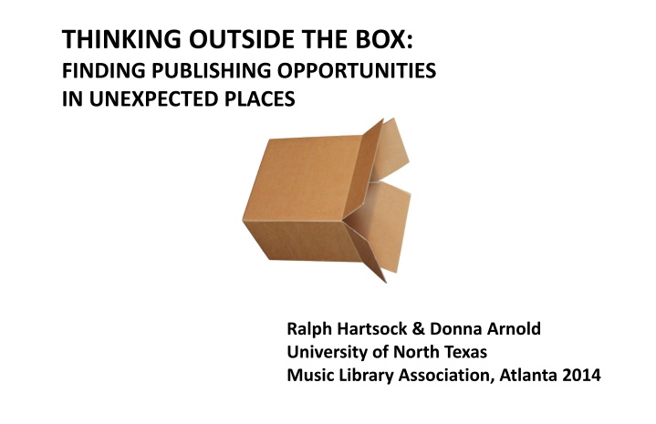 thinking outside the box finding publishing