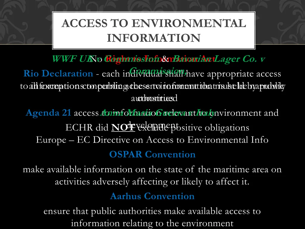 access to environmental information