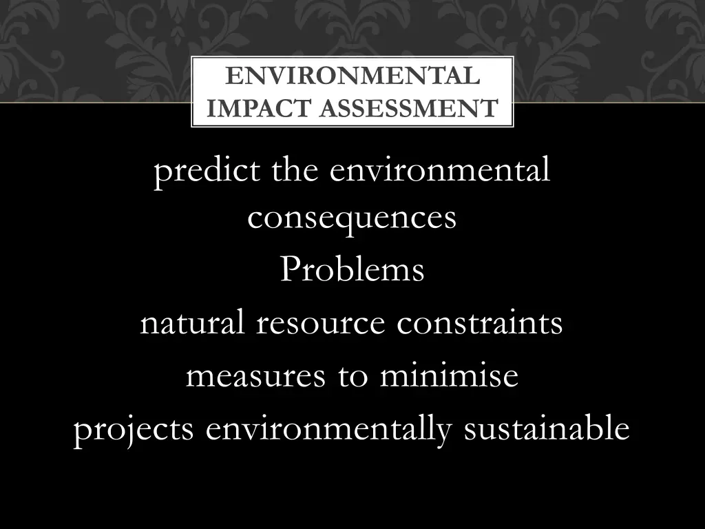 environmental impact assessment