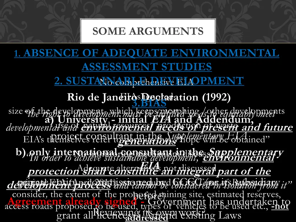 some arguments