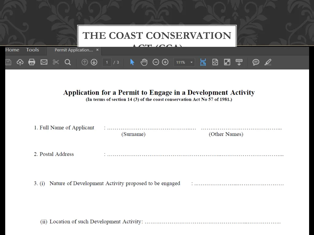 the coast conservation act cca