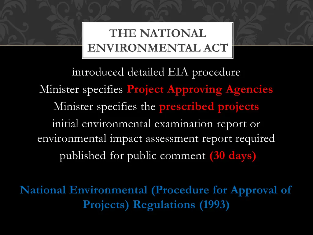 the national environmental act