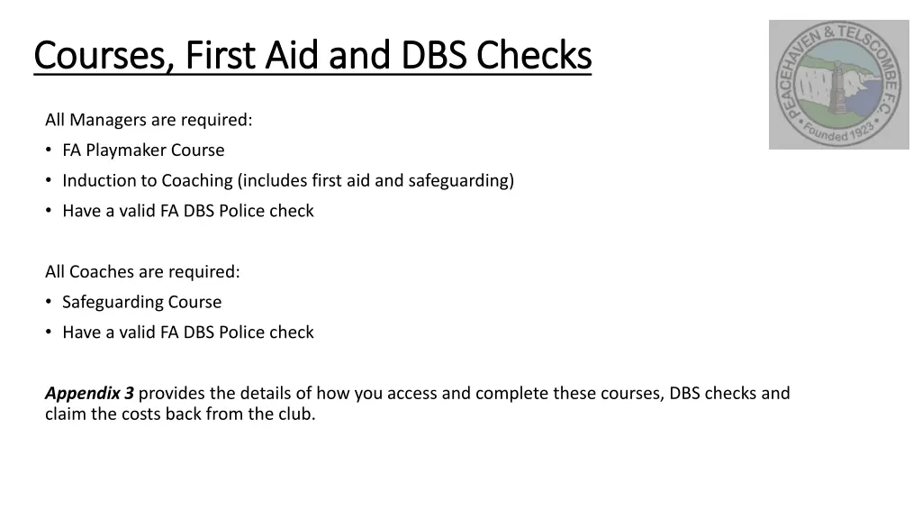 courses first aid and dbs checks courses first