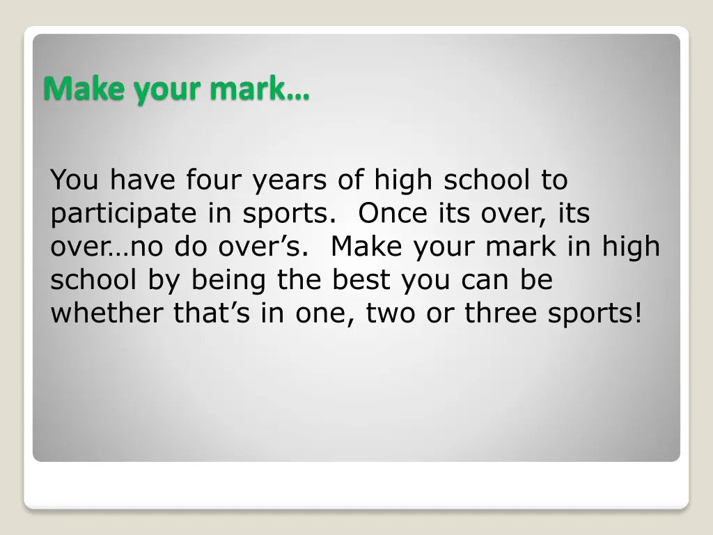 make your mark