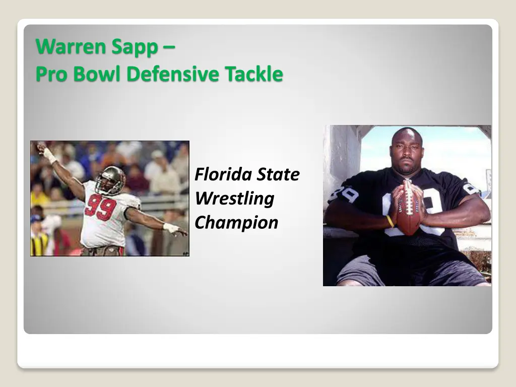 warren sapp pro bowl defensive tackle