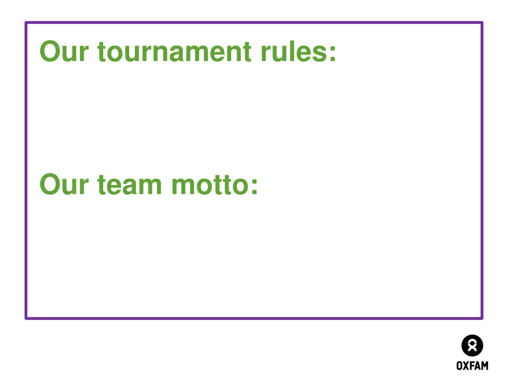 our tournament rules