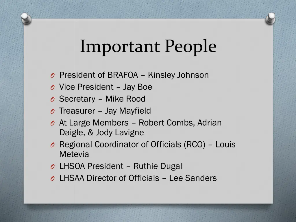 important people