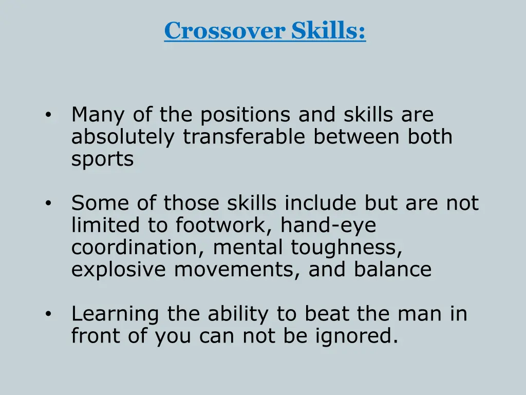 crossover skills