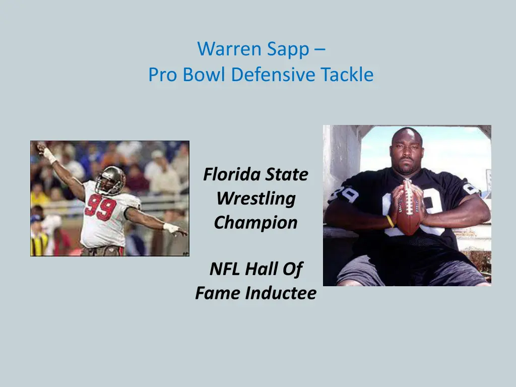 warren sapp pro bowl defensive tackle