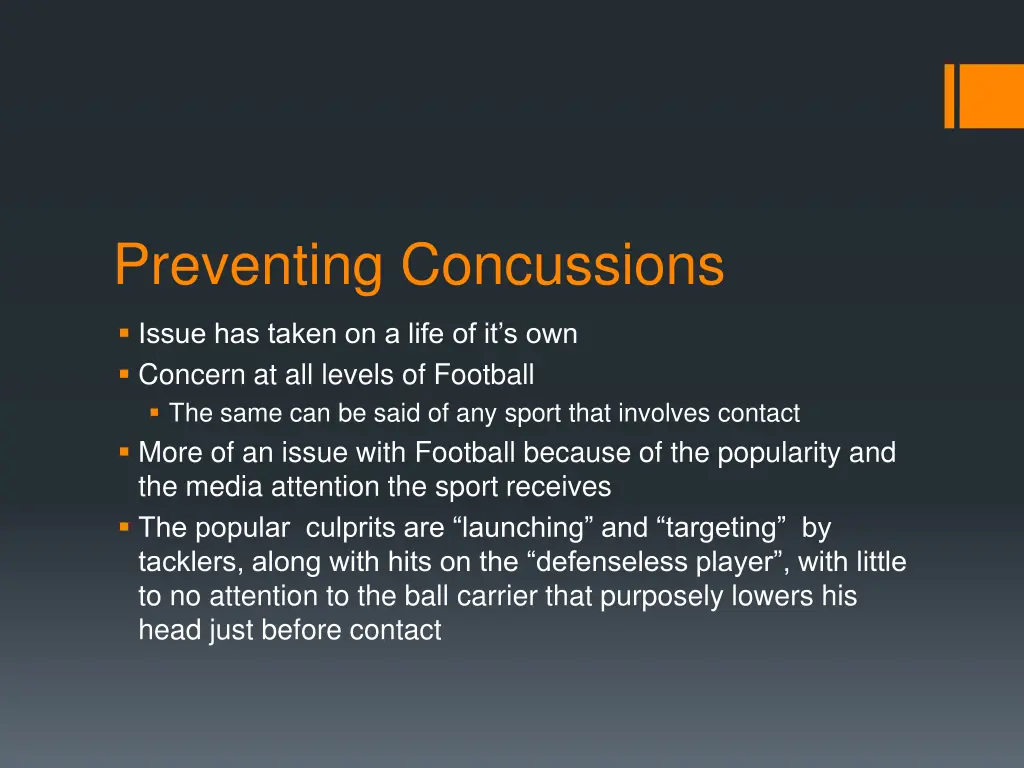 preventing concussions