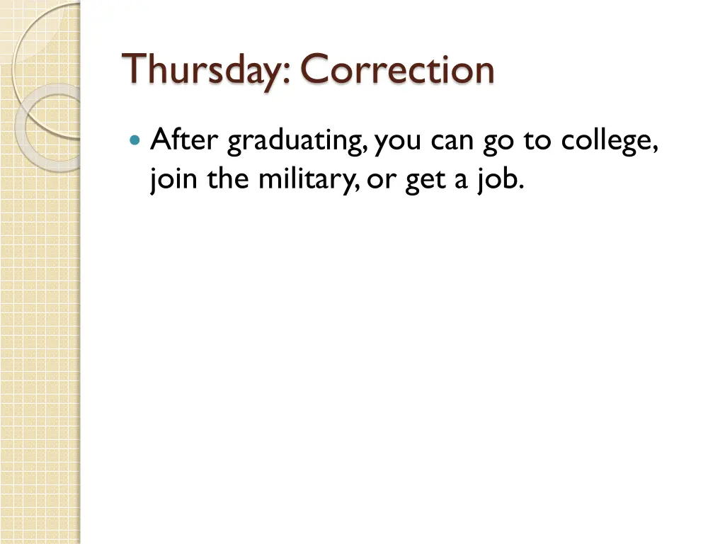 thursday correction 1