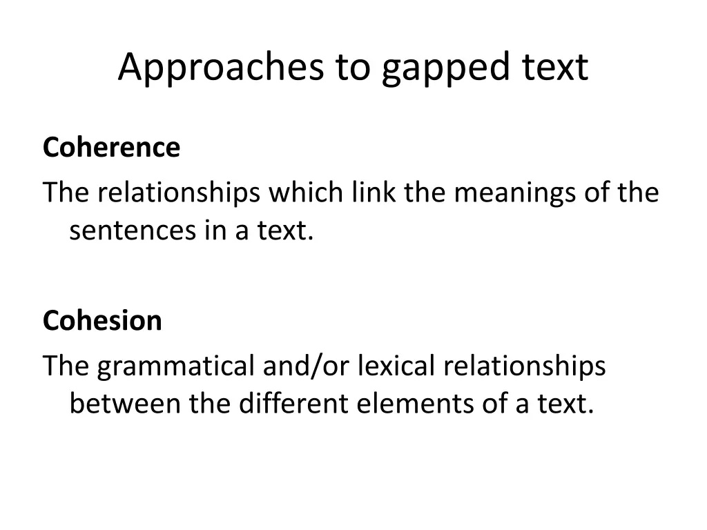 approaches to gapped text