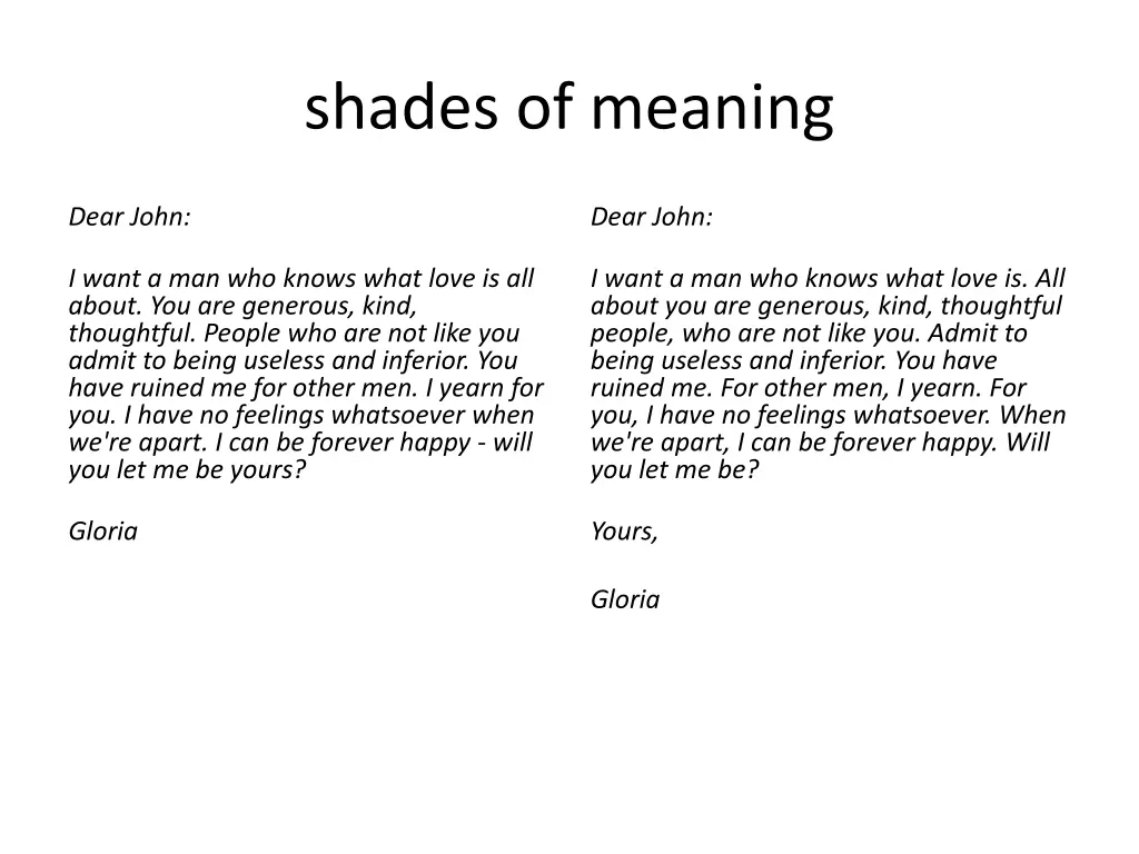 shades of meaning