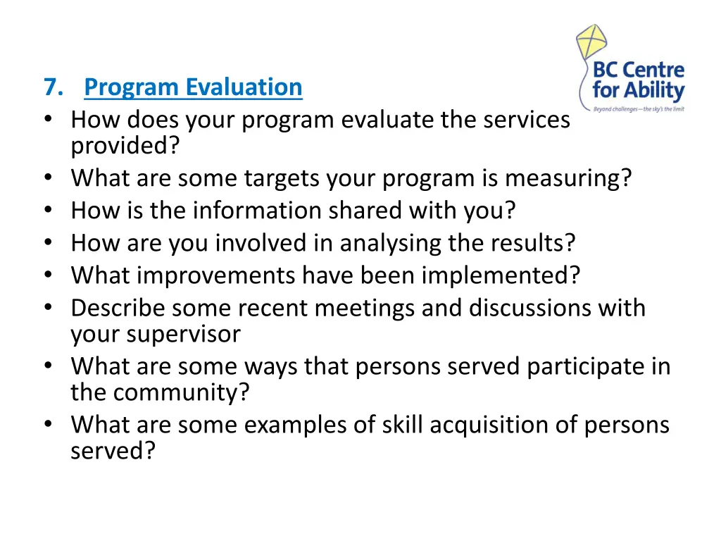 7 program evaluation how does your program