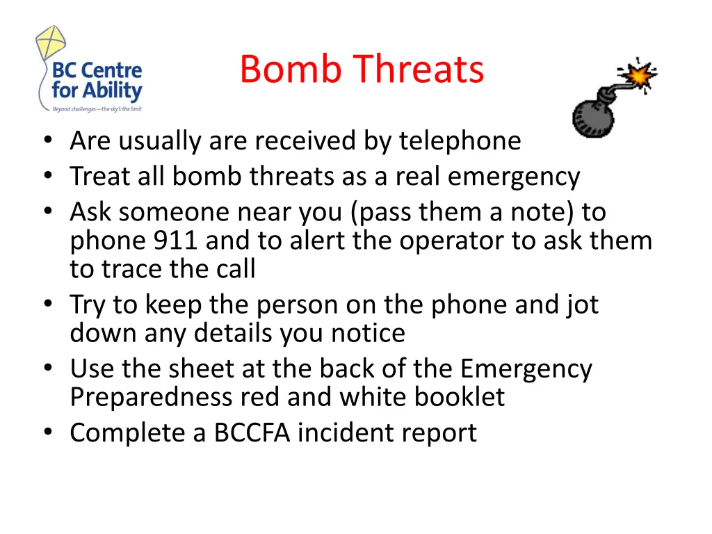 bomb threats