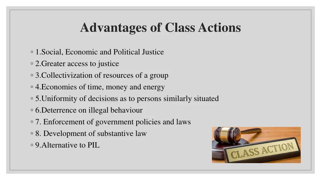 advantages of class actions