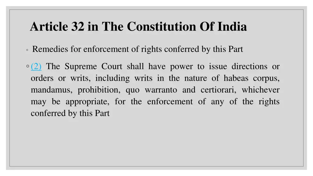 article 32 in the constitution of india