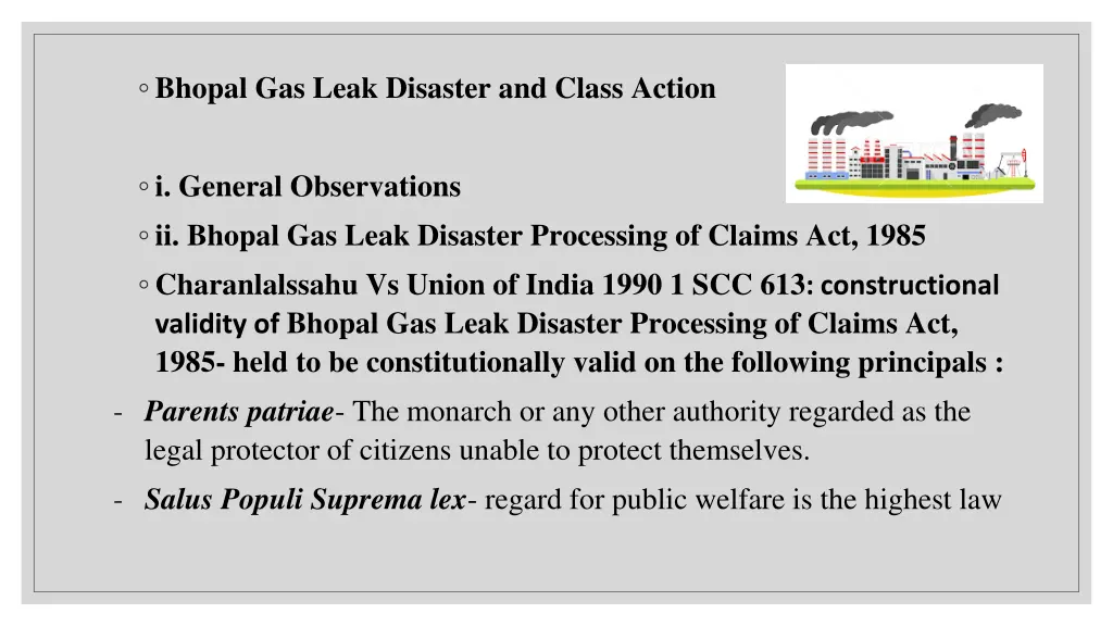 bhopal gas leak disaster and class action