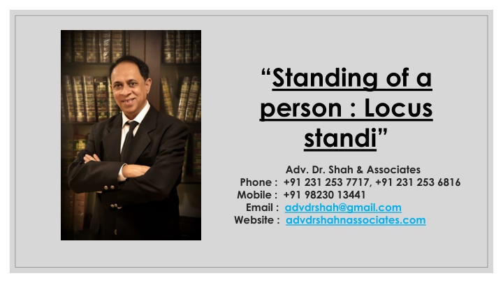 standing of a person locus standi