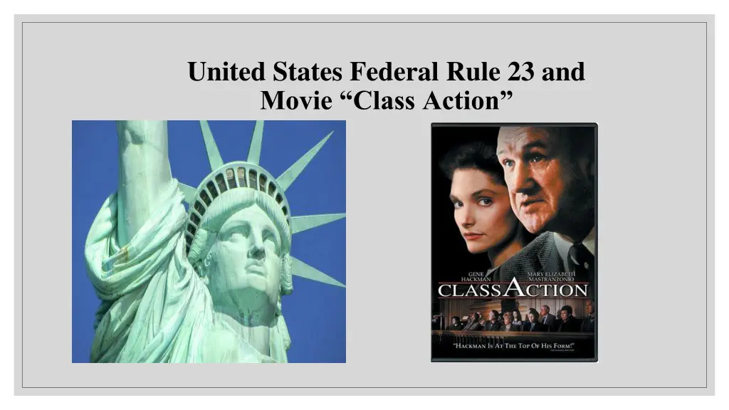 united states federal rule 23 and movie class