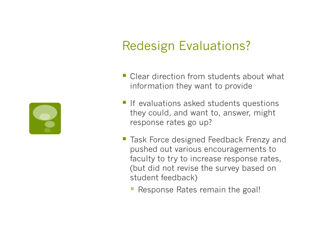 redesign evaluations