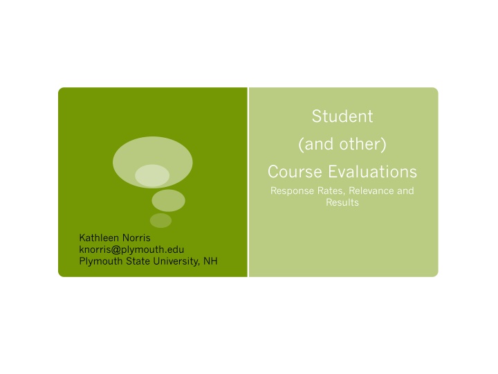 student and other course evaluations response