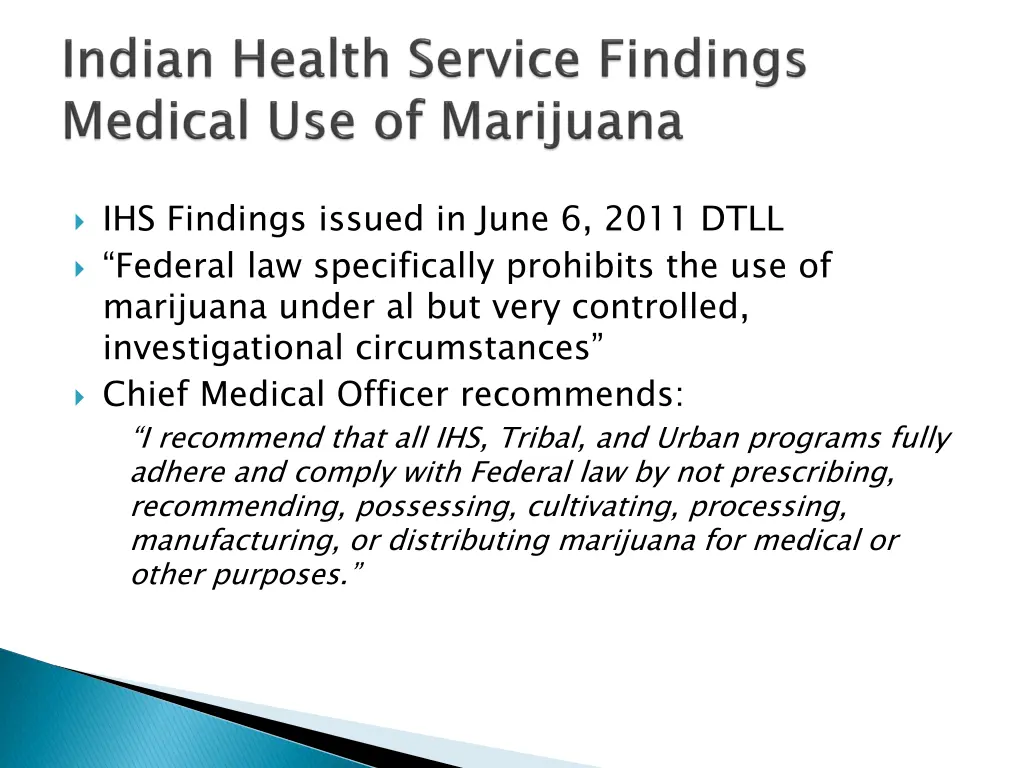 ihs findings issued in june 6 2011 dtll federal