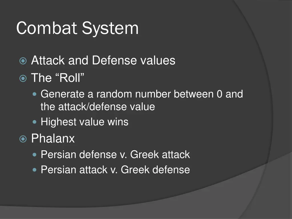 combat system