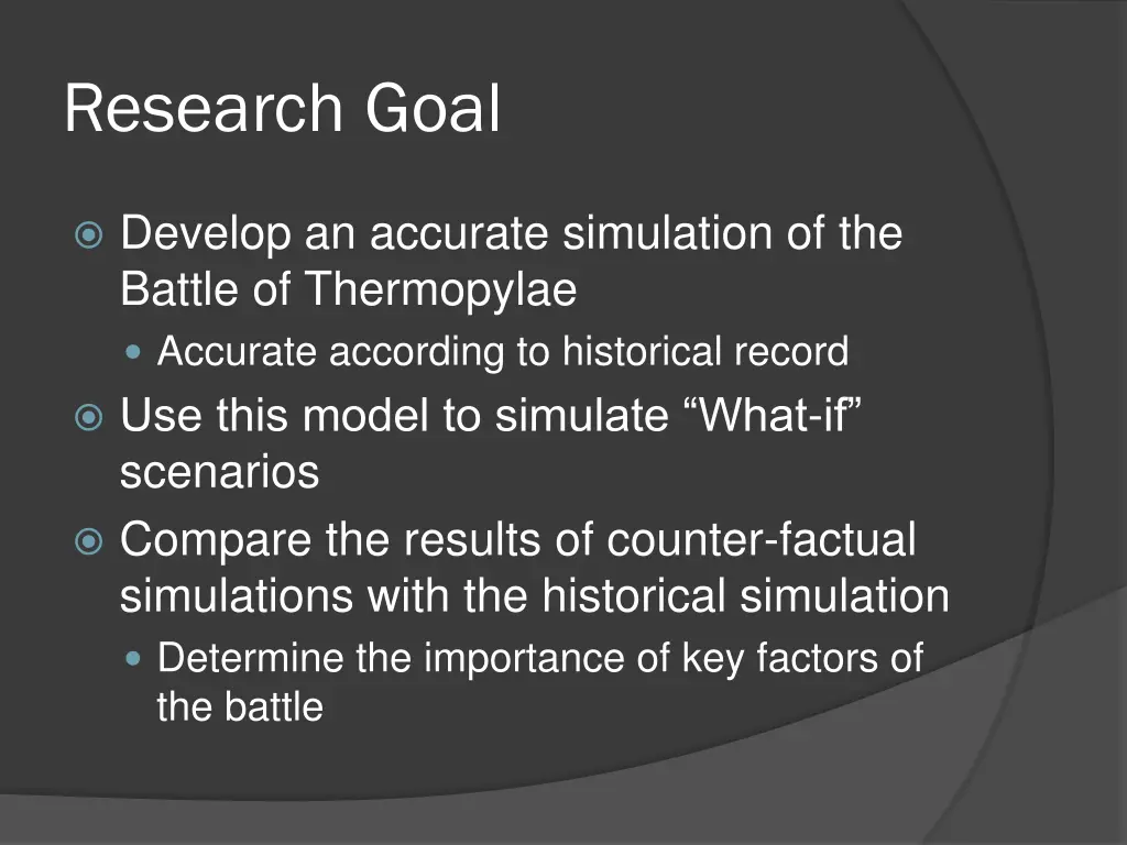 research goal