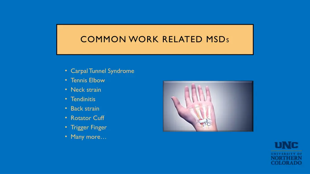 common work related msd s