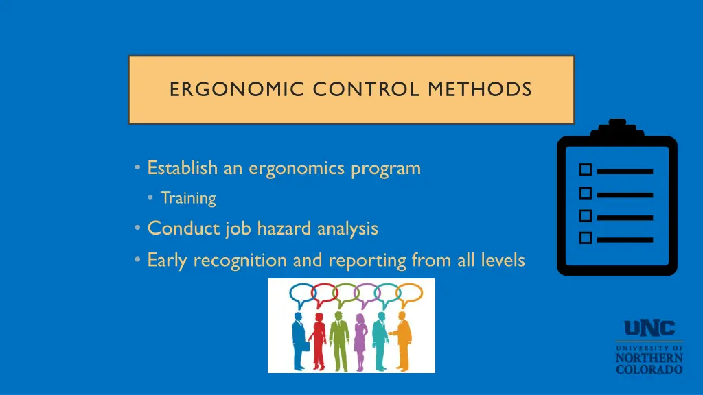 ergonomic control methods