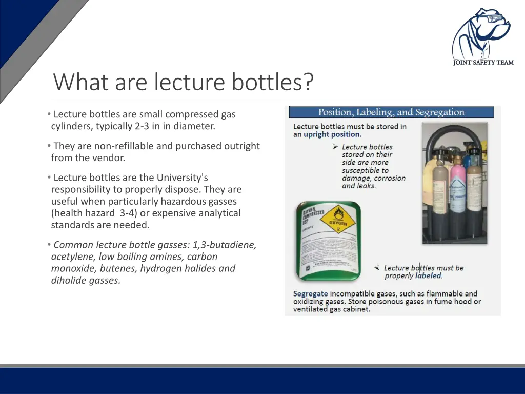 what are lecture bottles