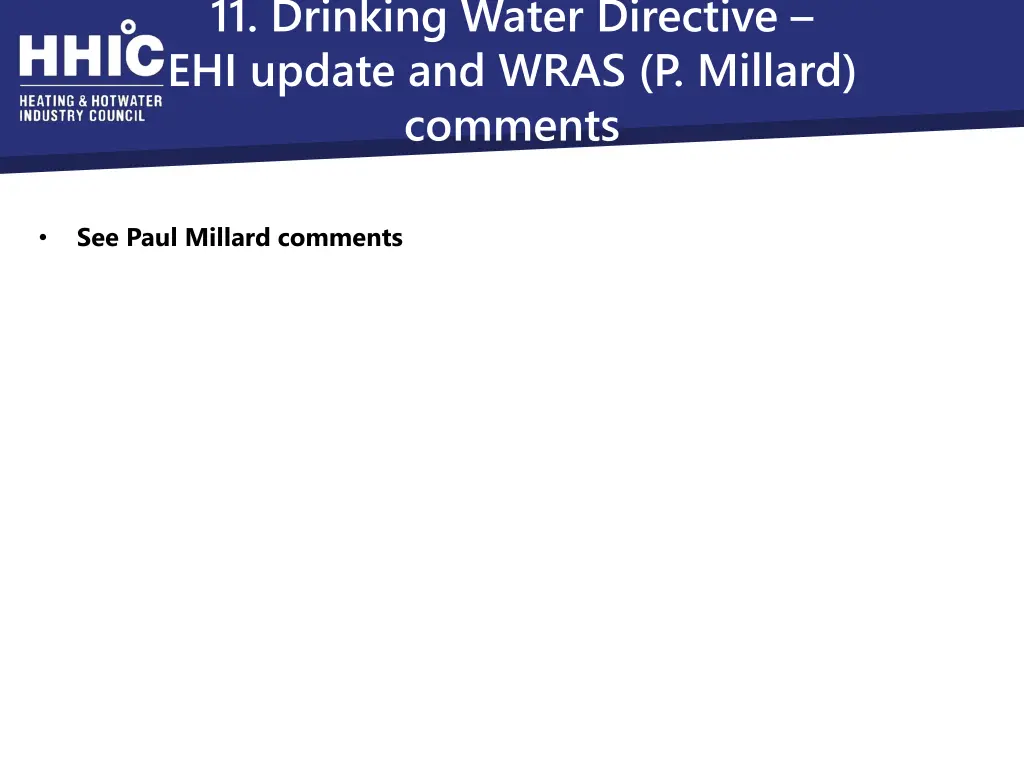 11 drinking water directive ehi update and wras