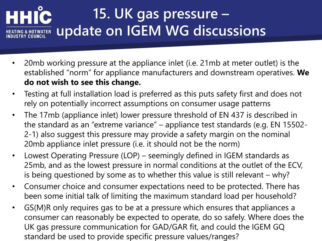 15 uk gas pressure update on igem wg discussions 1