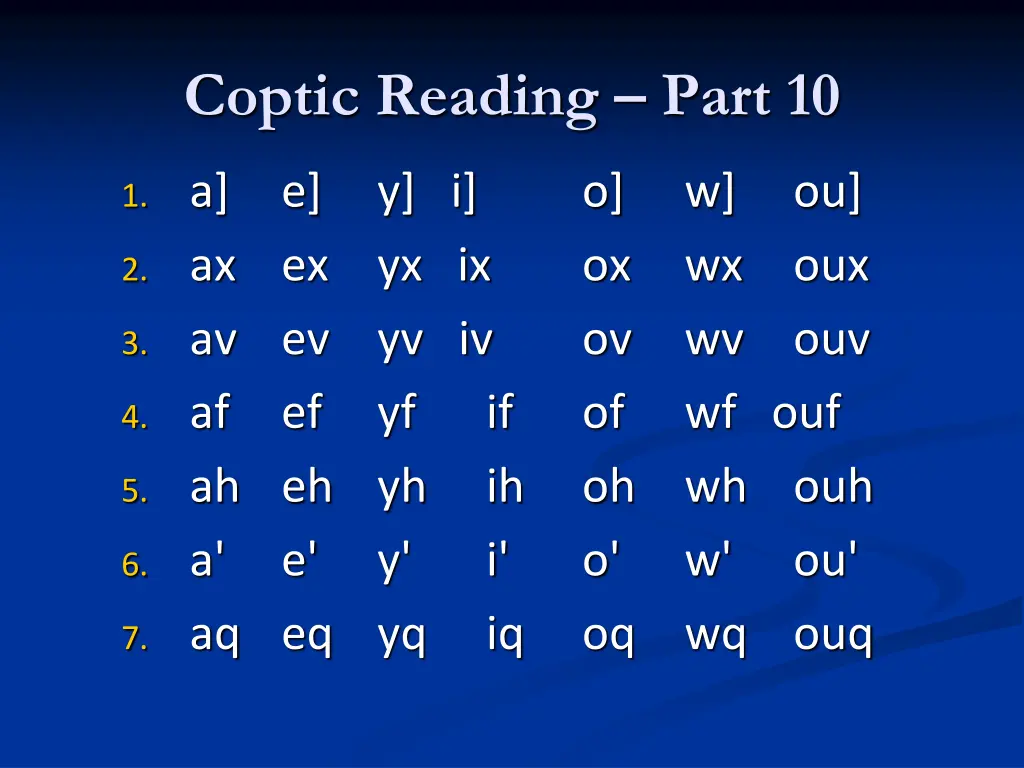 coptic reading part 10