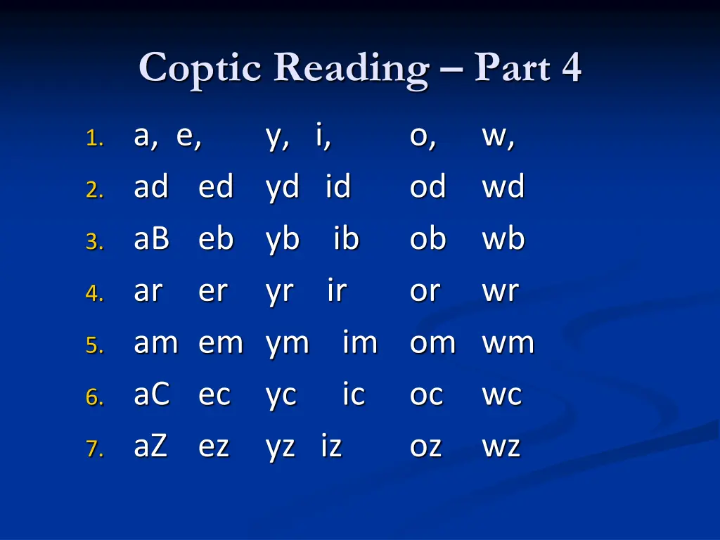 coptic reading part 4